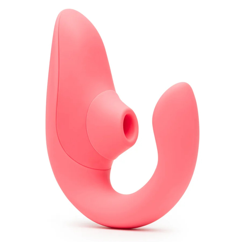 Стимулятор клитора + вибратор для точки G "Womanizer Blend" розовый 