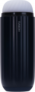 Вакуумный мастурбатор с вибрацией и нагревом "Svakom Sam Neo 2 Pro" + 2 приложения, черный