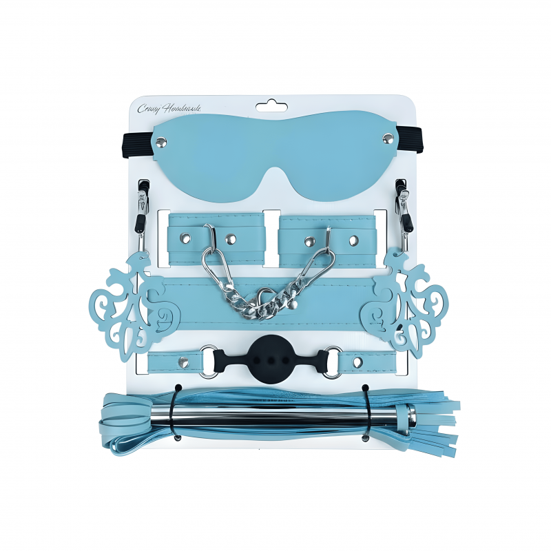 Набор премиум БДСМ девайсов "Crazy Handmade" кожа, тиффани 